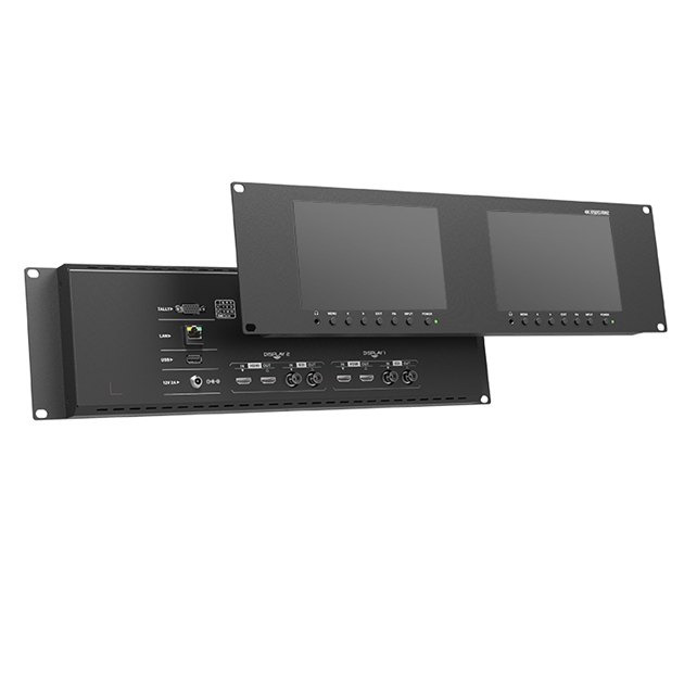 RM72S Dual 7 inch 3RU Rack Mount monitor